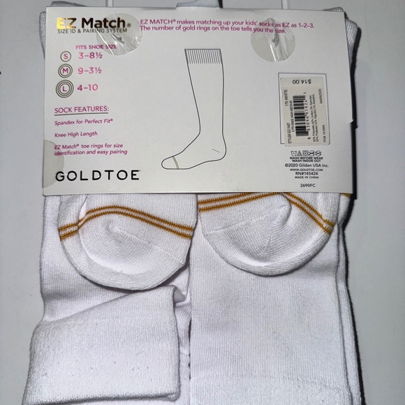 Gold toe Girls Knee High Socks 5 Pairs NWT - Picture 2 of 5